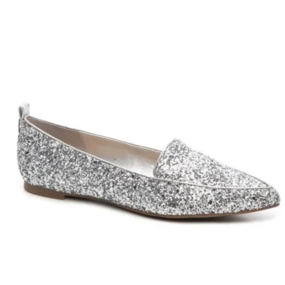 Aldo Silver Glitter Heels Buschur Women’s Size 38B
